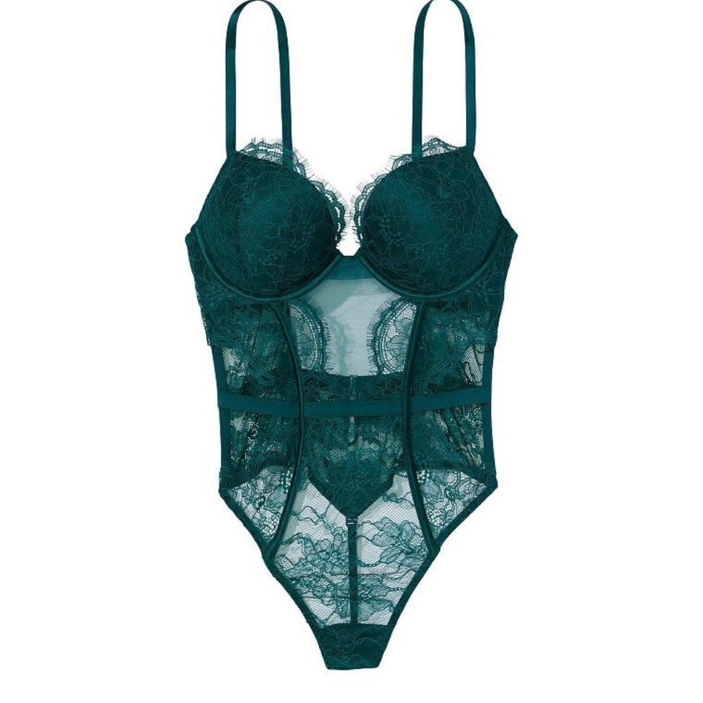 New! Victoria's Secret Very Sexy Bombshell Add-2-cups Lace Teddy 45950